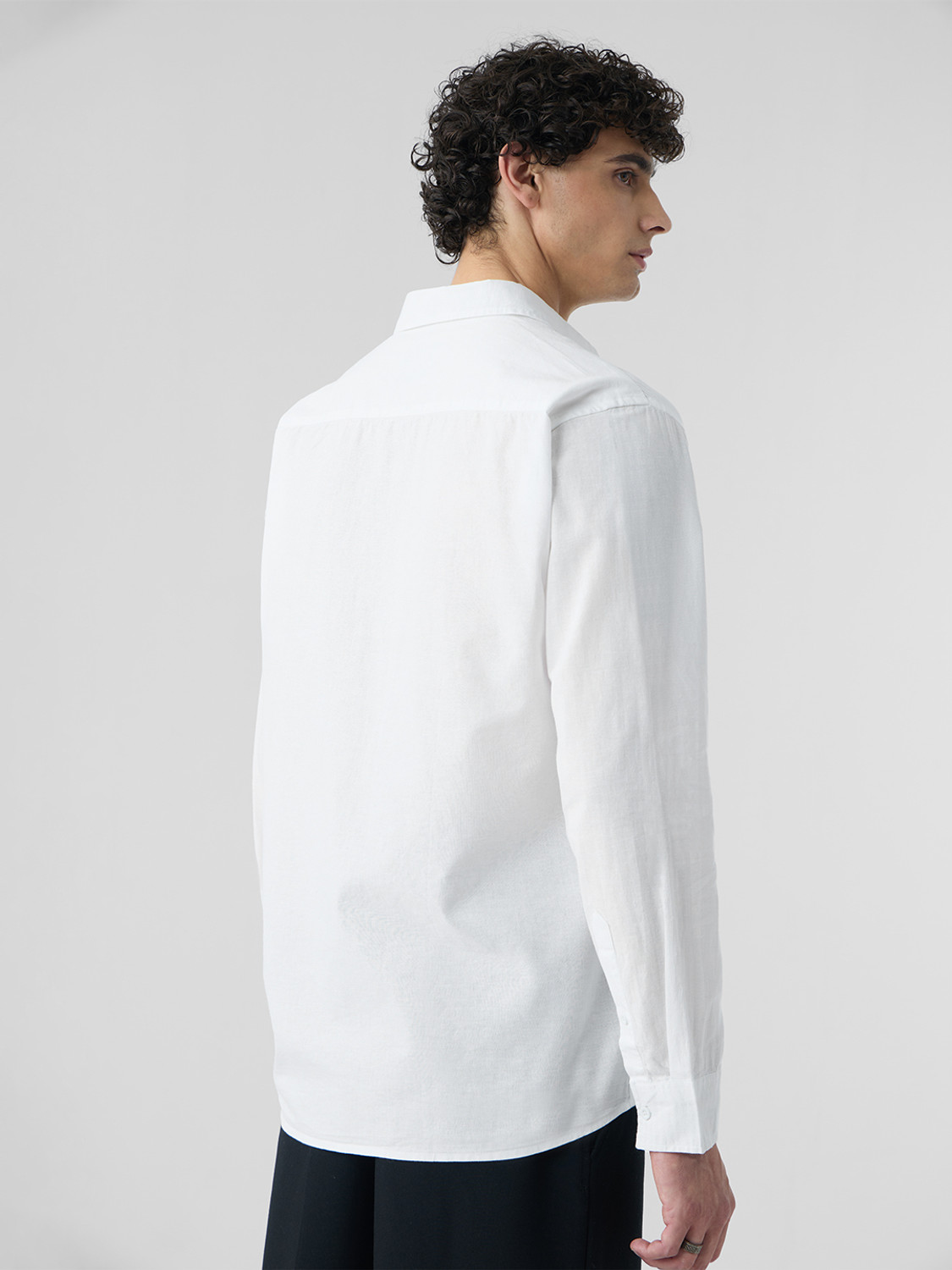 Image of The Souled Store Men Embroidered Casual White Shirt