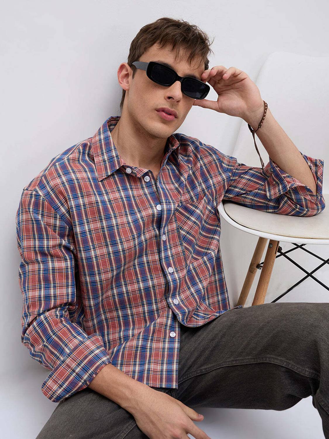 VASTRADO Men Checkered Multicolor Shirt - Image 4