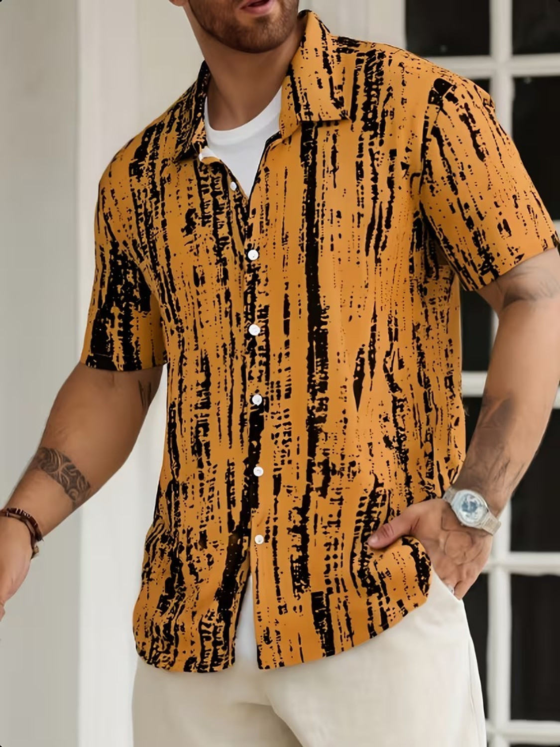 Image of sti Men Printed Casual Multicolor Shirt