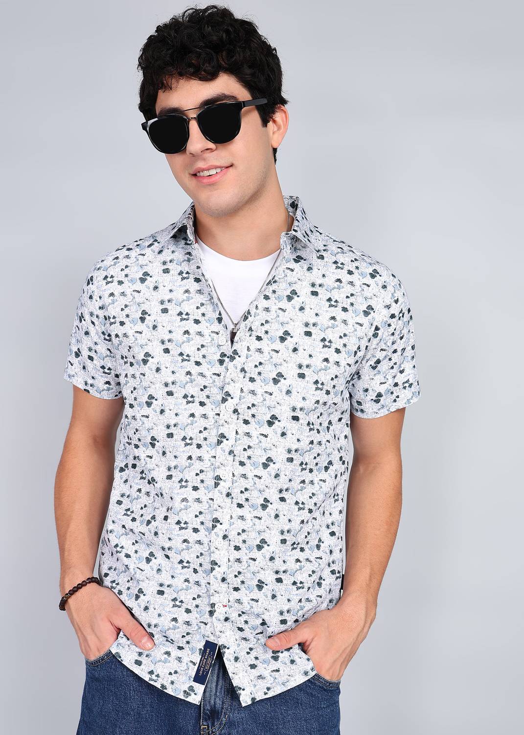 BEING HUMAN Men Solid Casual White Shirt