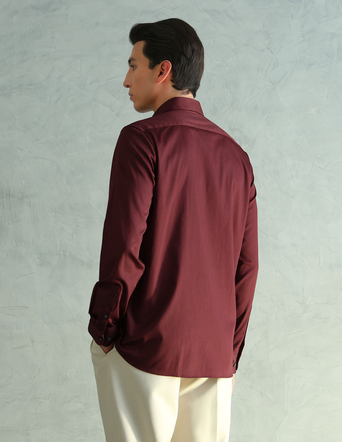 Image of Arrow Newyork Men Solid Formal Red Shirt