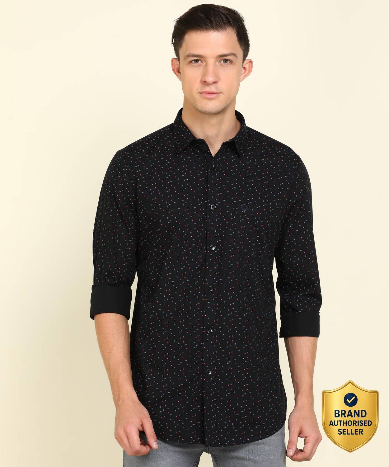 Allen Solly Men Printed Casual Blue Shirt