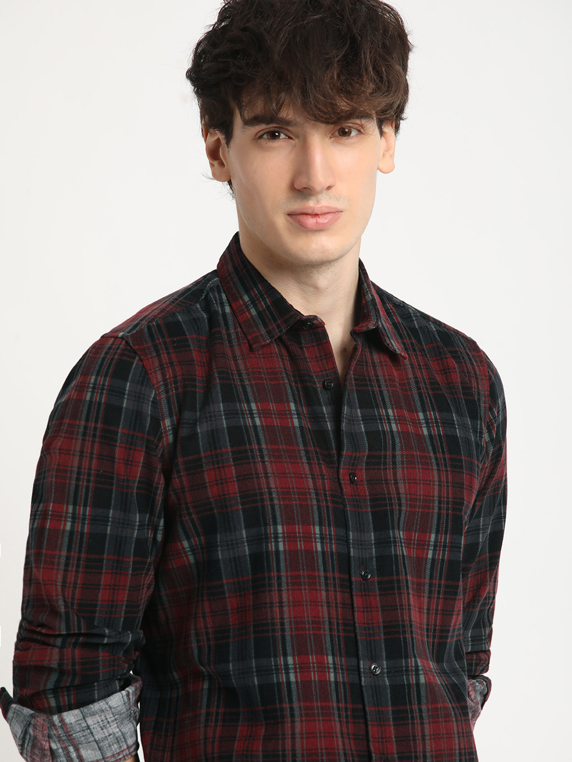 Image of THE BEAR HOUSE Men Checkered Casual Multicolor Shirt