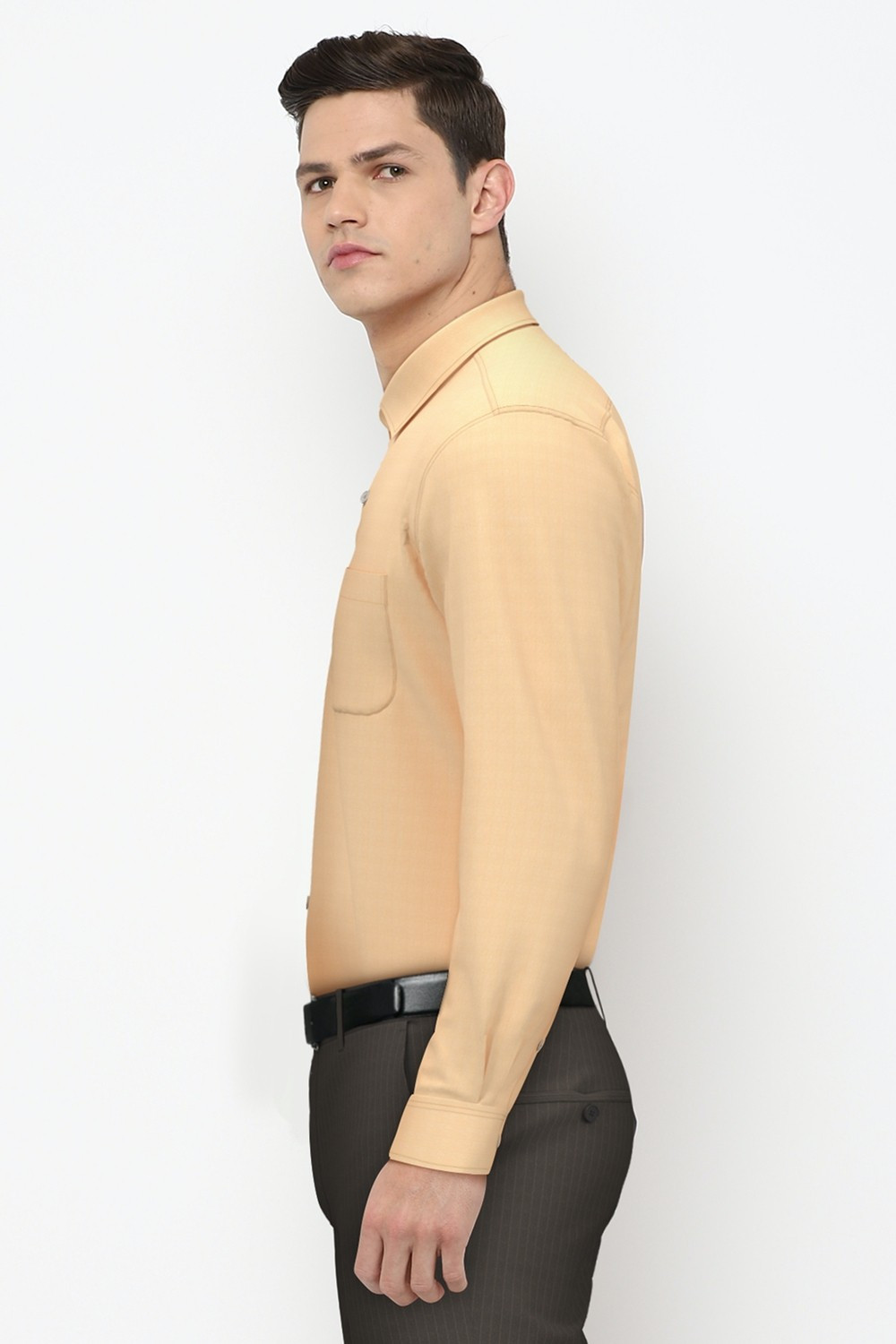 Image of PETER ENGLAND Men Regular Fit Solid Spread Collar Formal Shirt