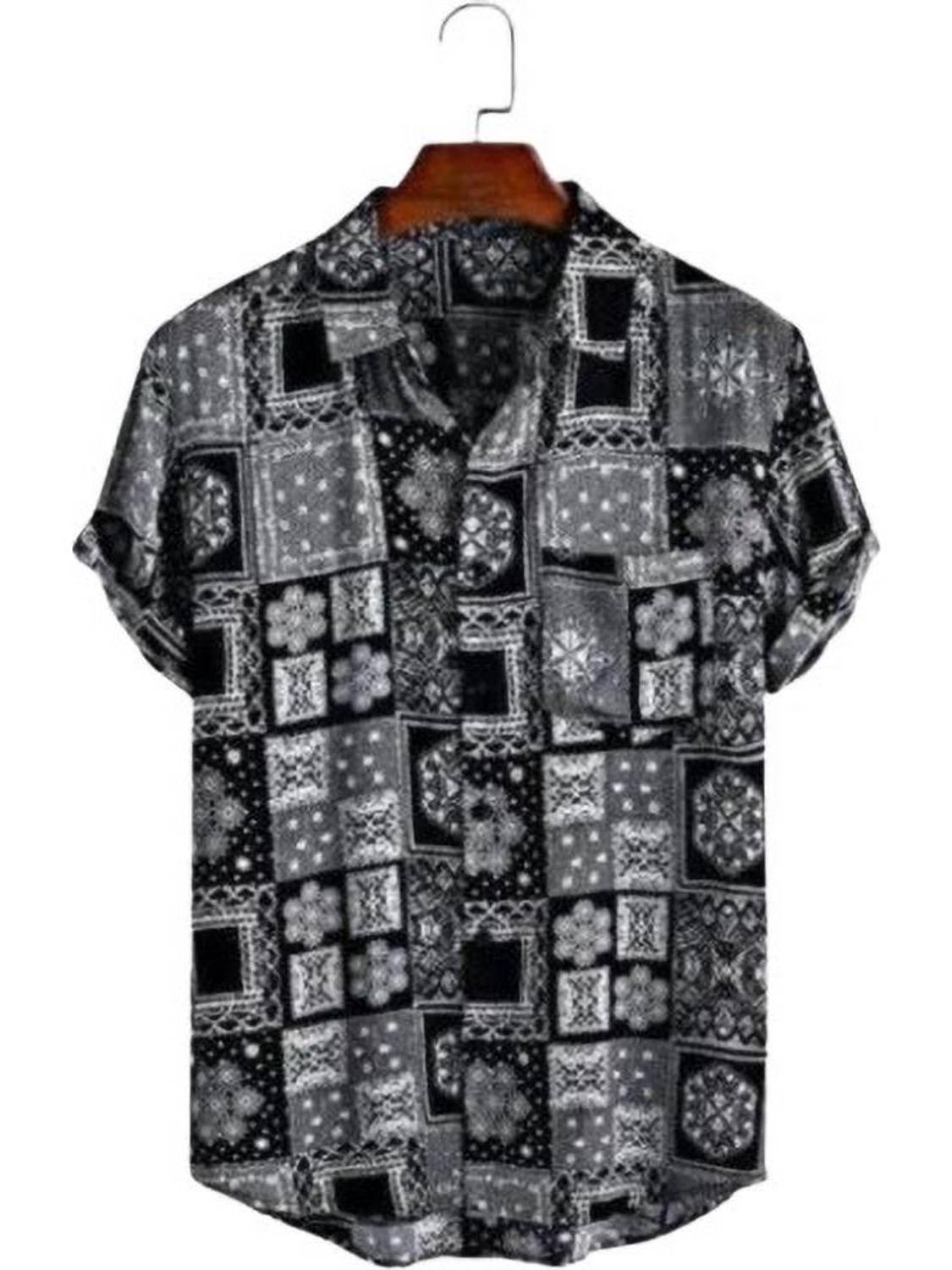 AAI CREATION Men Printed Casual Black Shirt