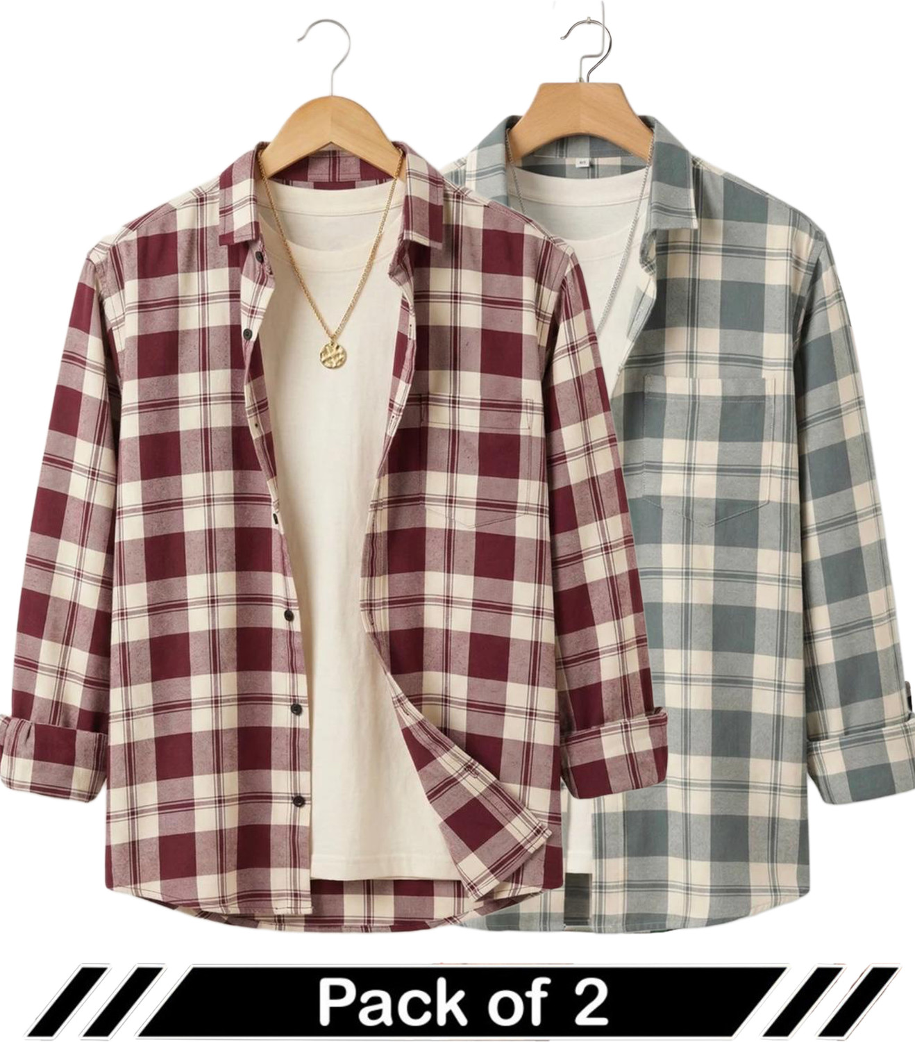 Image of Shimak International Men Checkered Casual Multicolor Shirt