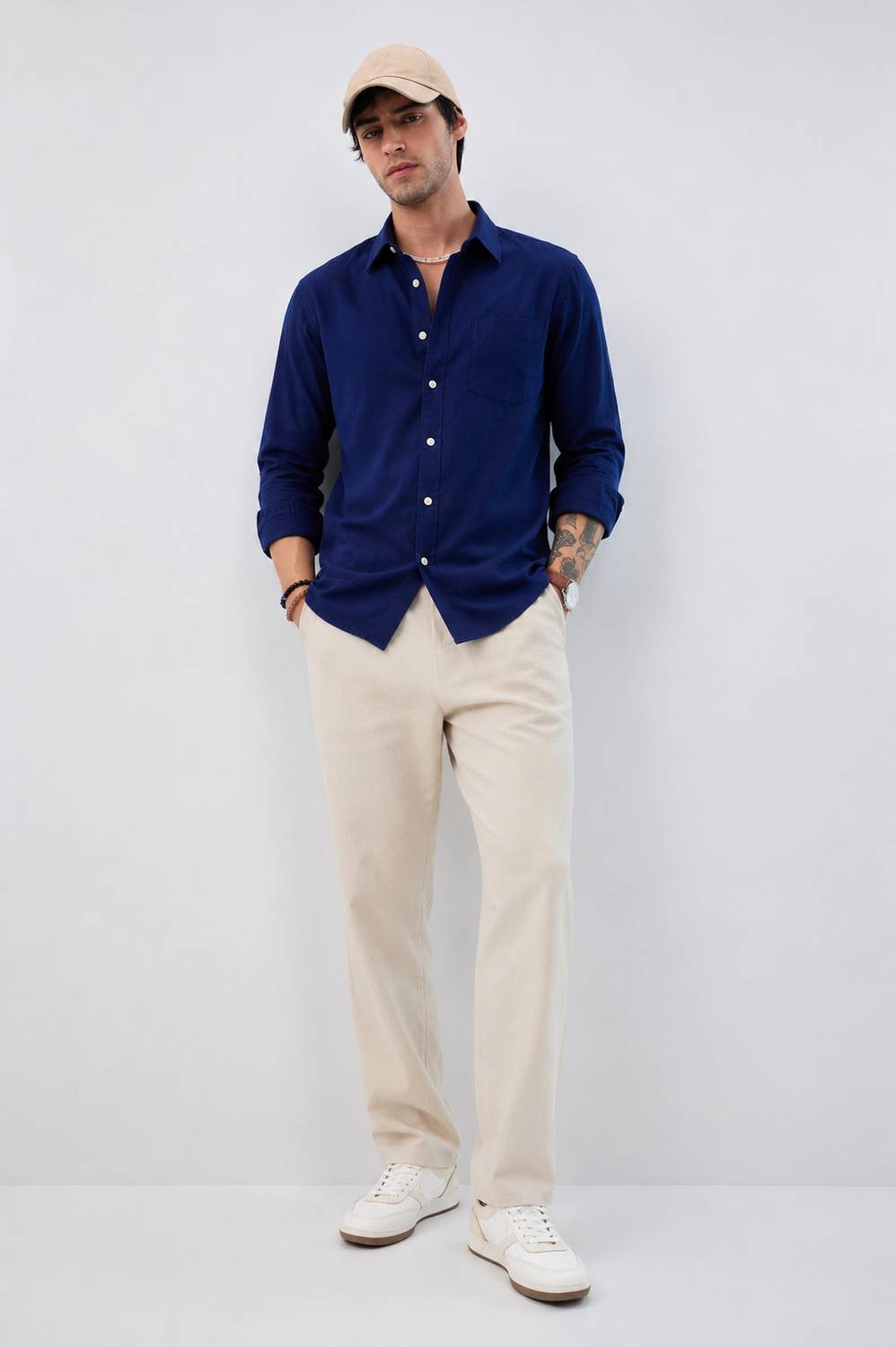 NETTO UOMO Men Dark Blue Shirt - Image 3
