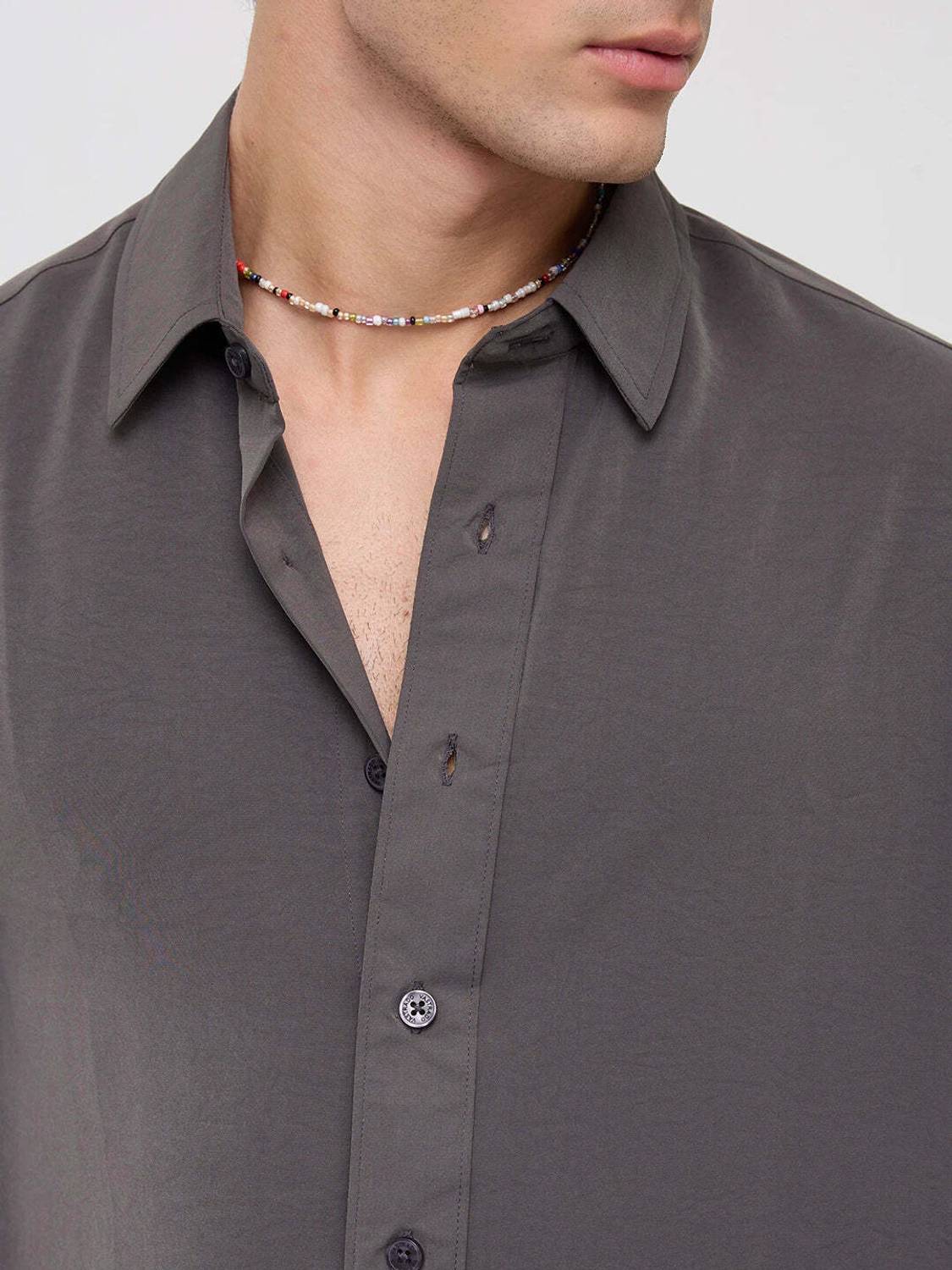 VASTRADO Men Grey Casual Shirt - Image 3