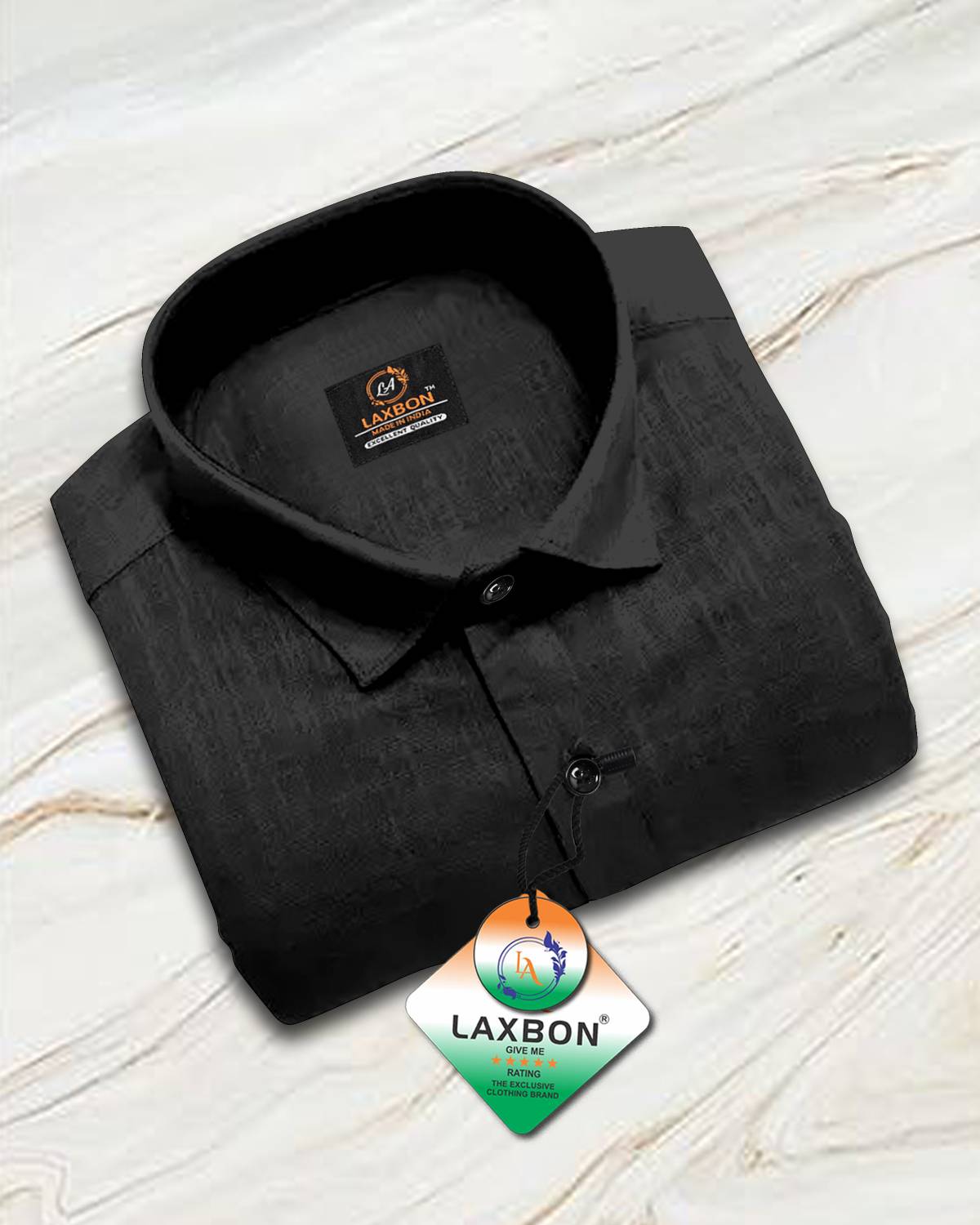 AITAVIKOVERSEAS Men Solid Casual Black Shirt