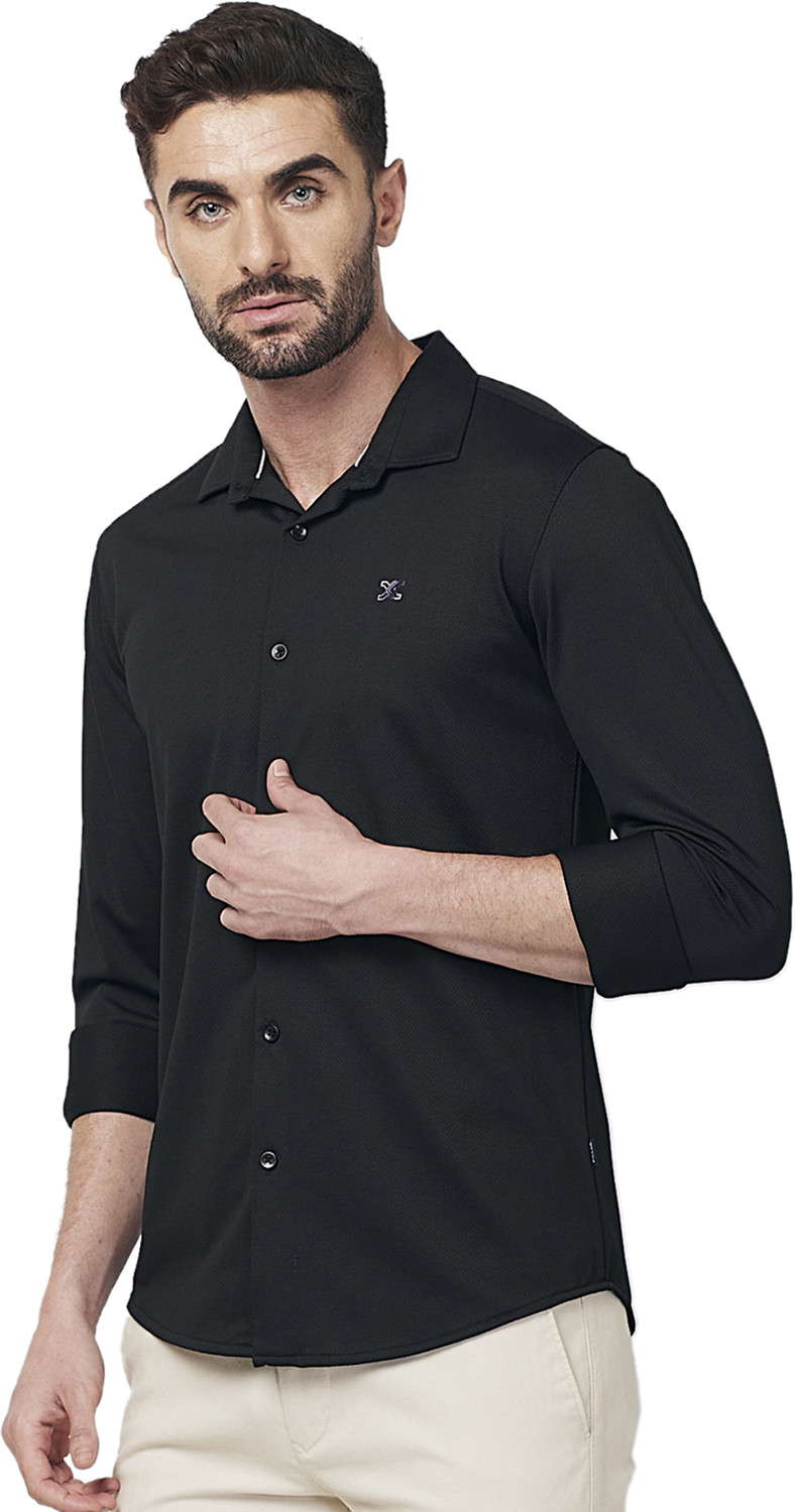 Image of KILLER Men Striped Casual Black Shirt