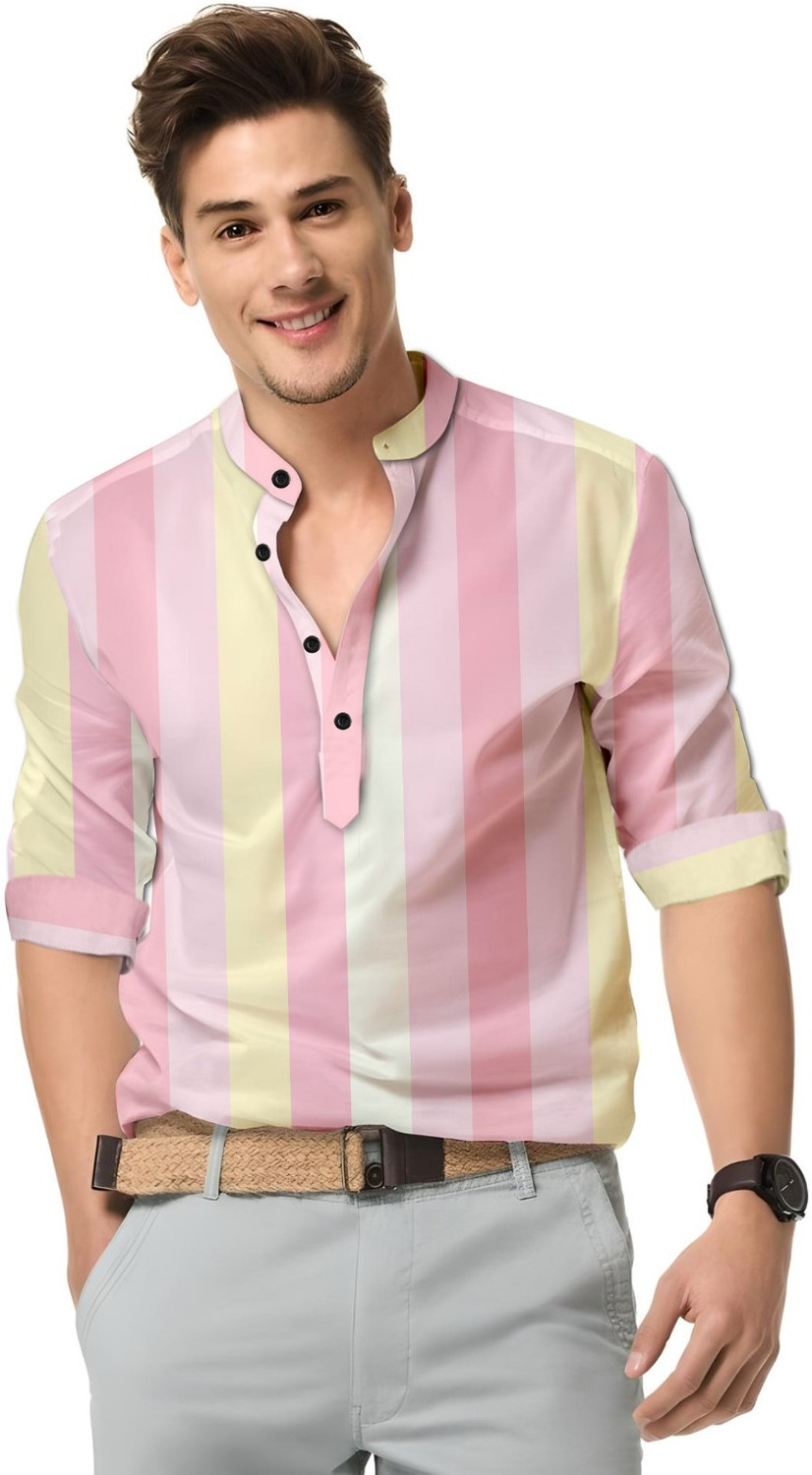Image of ALVIN ENTERPRISE Men Colorblock Straight Kurta