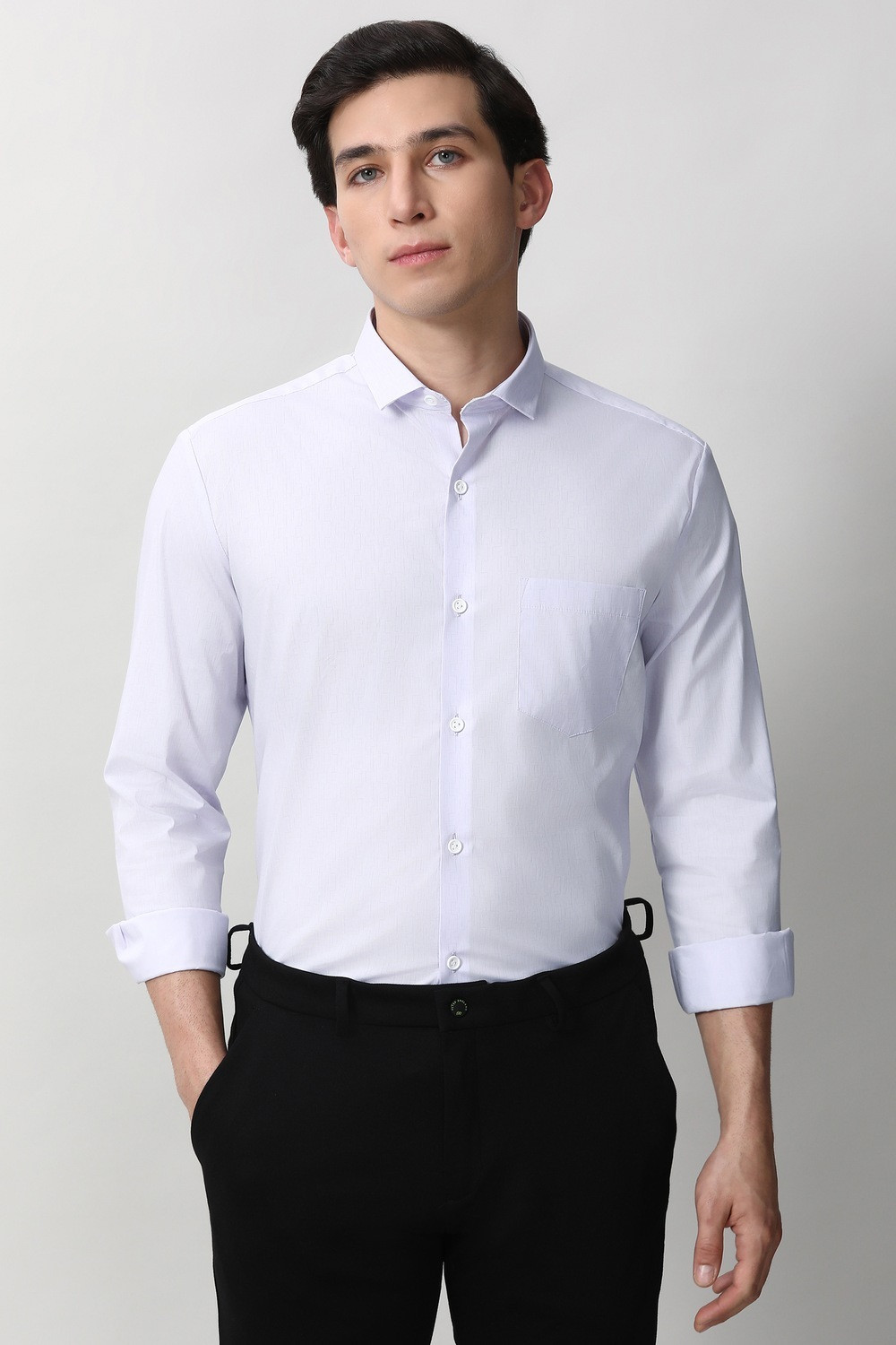 Image of PETER ENGLAND Men Slim Fit Solid Formal Shirt