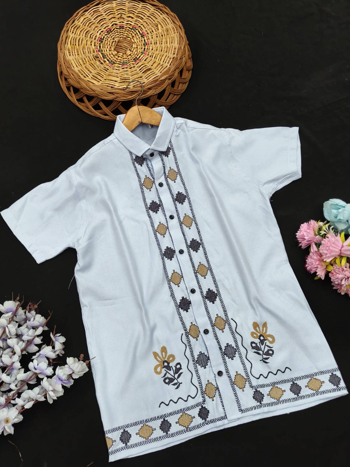 VG BROTHER Men Embroidered Multicolor Shirt - Image 4