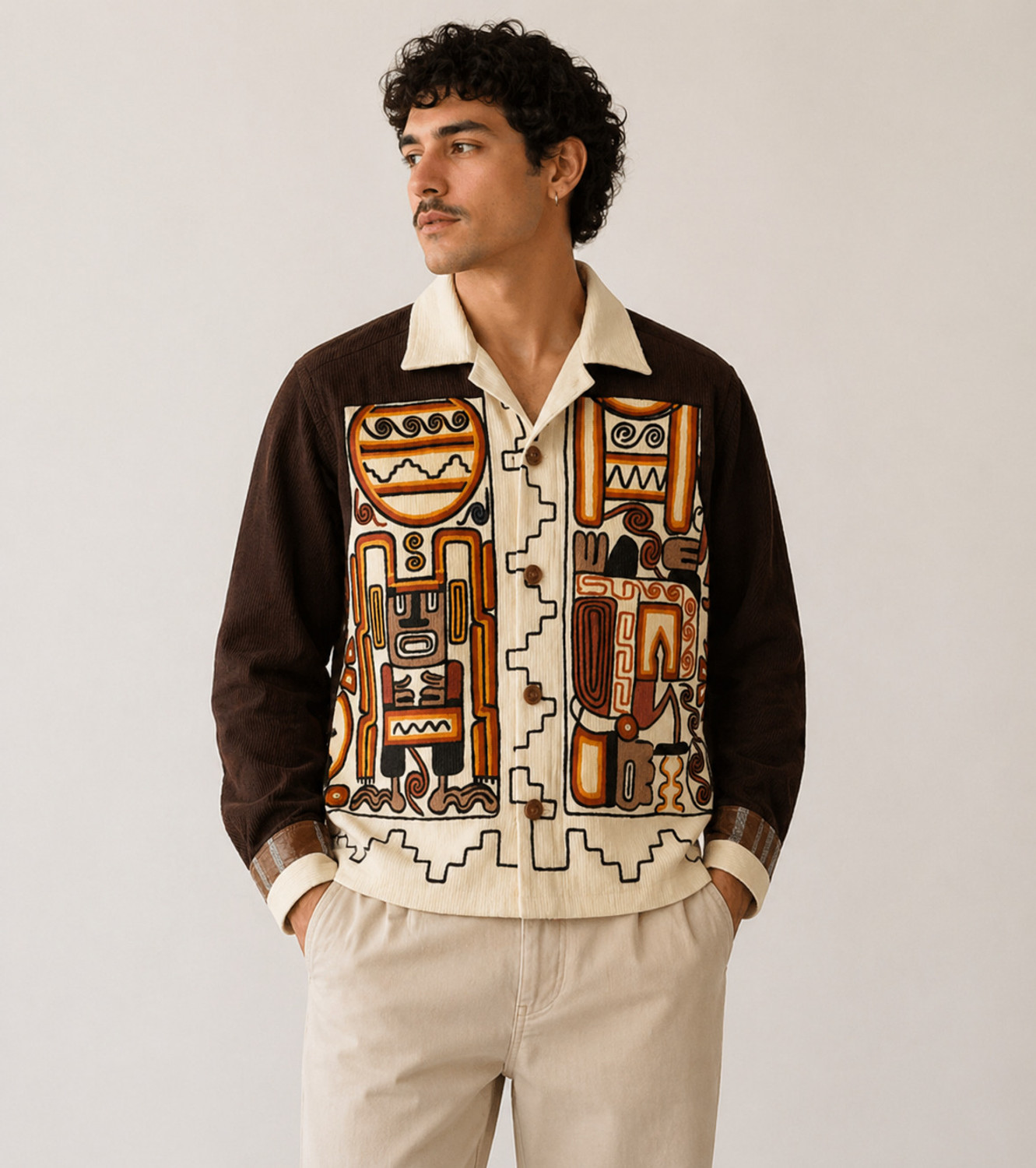 Image of Dee Rio Men Printed Casual Multicolor Shirt