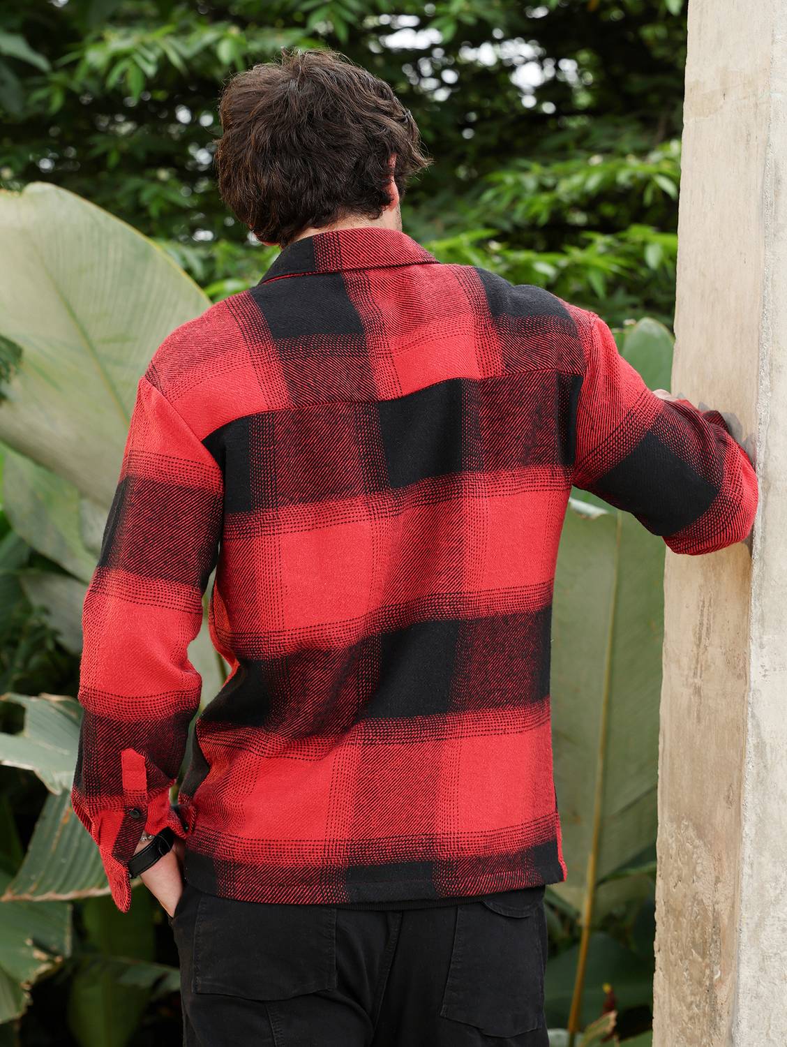 CAHOOT Men Checkered Casual Red Shirt - Image 4