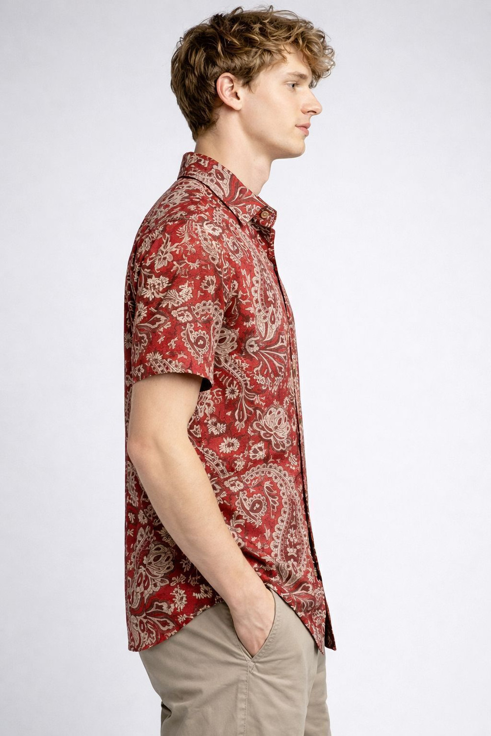 Image of Thetrendy creation Men Printed, Floral Print Casual Red Shirt