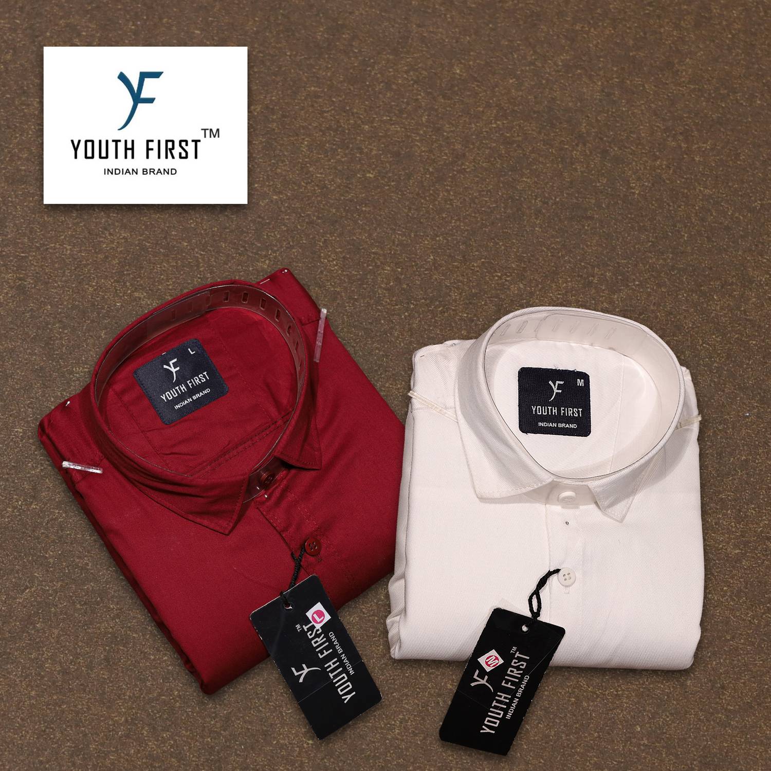 youth first Men Regular Fit Solid Spread Collar Casual Shirt (Pac