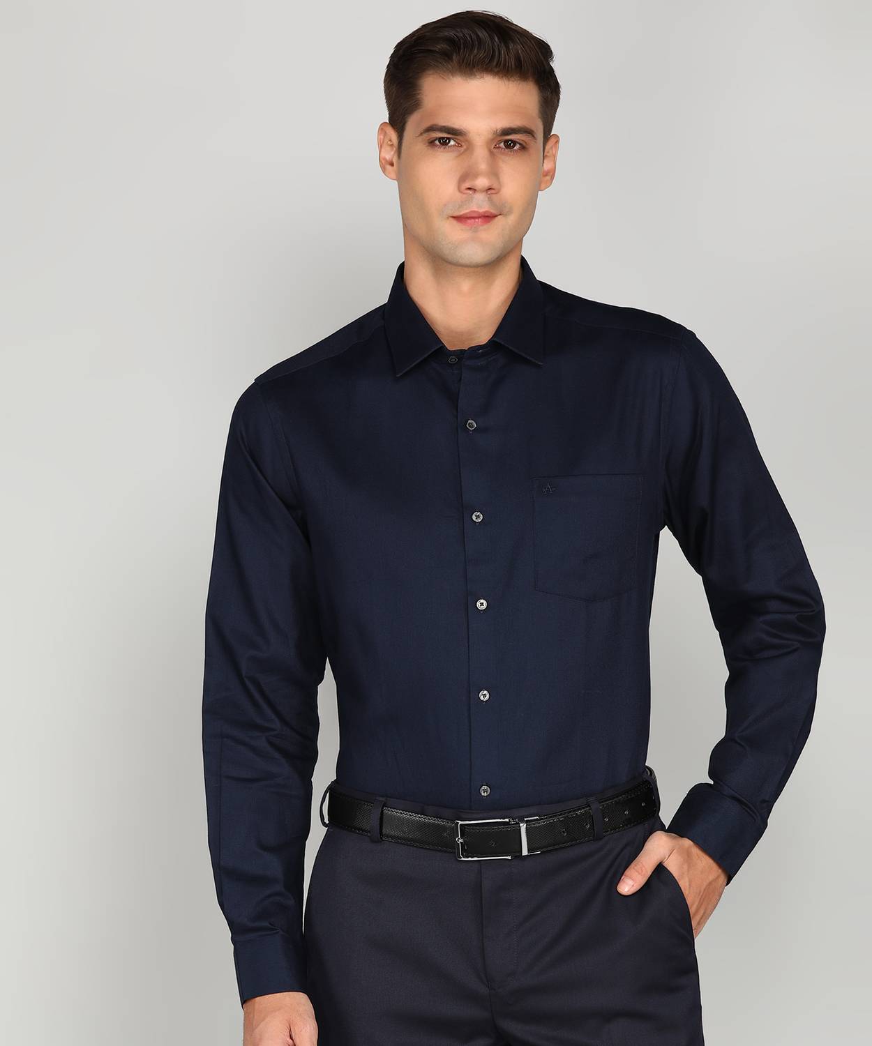 ARROW Men Slim Fit Self Design Spread Collar Formal Shirt