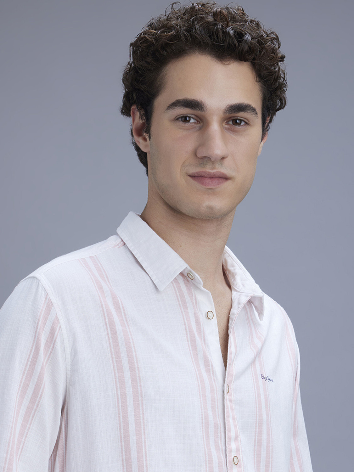 Image of Pepe Jeans Men Striped Casual Multicolor Shirt