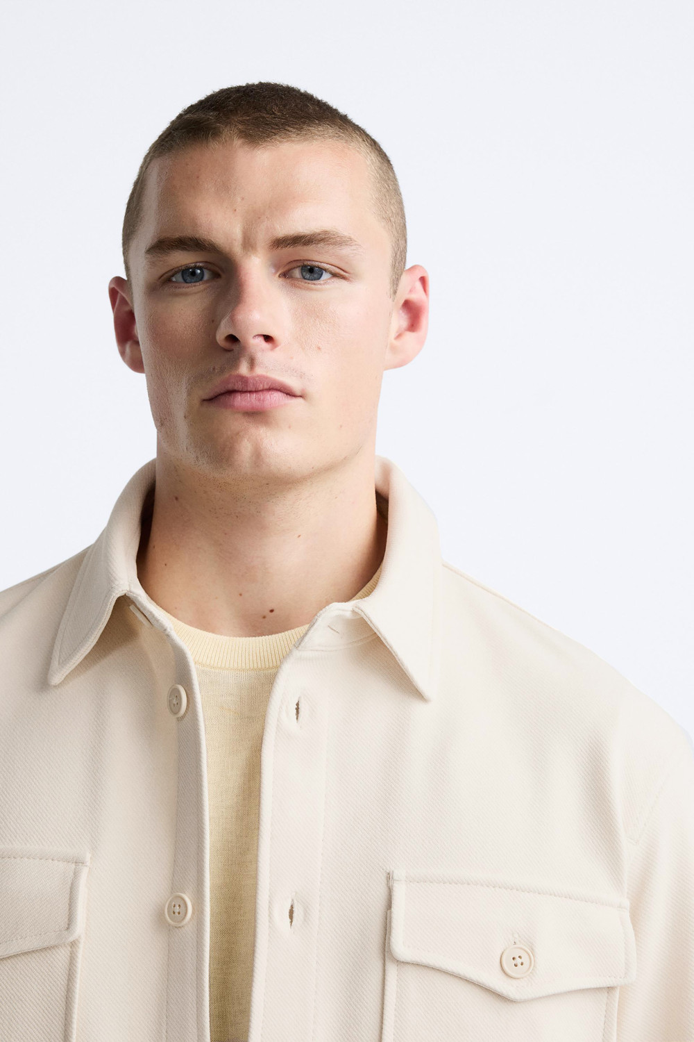 Image of MISCHIEF Monkey Men Solid Casual Cream Shirt
