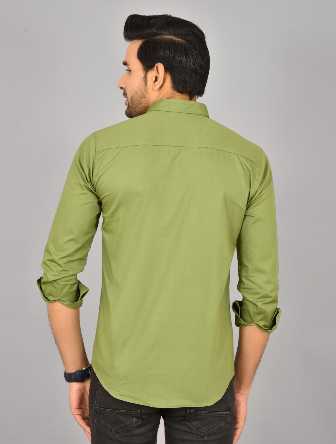 Image of HEMS Men Solid Casual Multicolor Shirt
