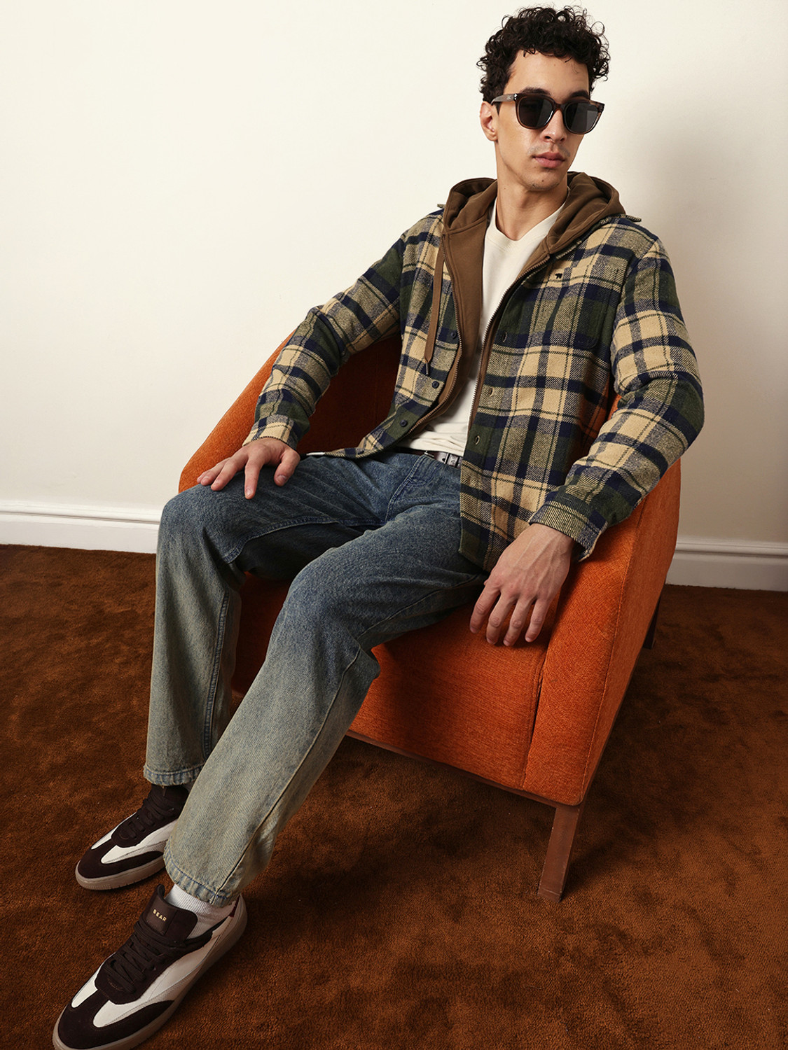 Image of THE BEAR HOUSE Men Checkered Casual Multicolor Shirt