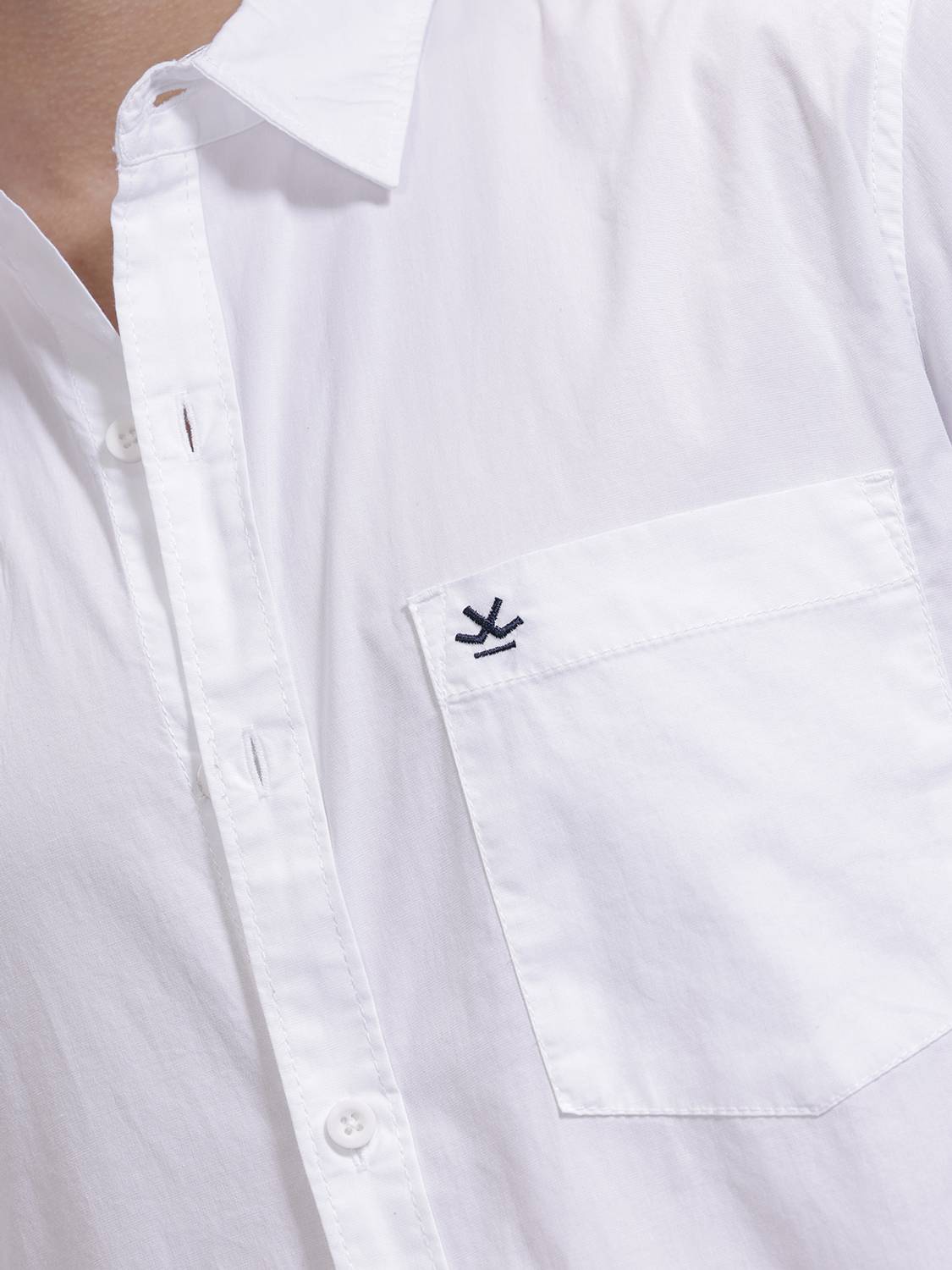 WROGN Men Solid Casual White Shirt - Image 5