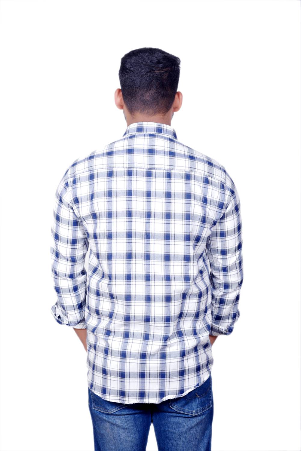 Z-NEX Men Checkered Casual White Shirt - Buy Z-NEX Men Checkered