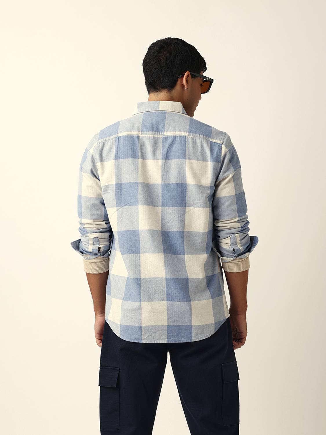THE BEAR HOUSE Men Checkered Blue Shirt - Image 2