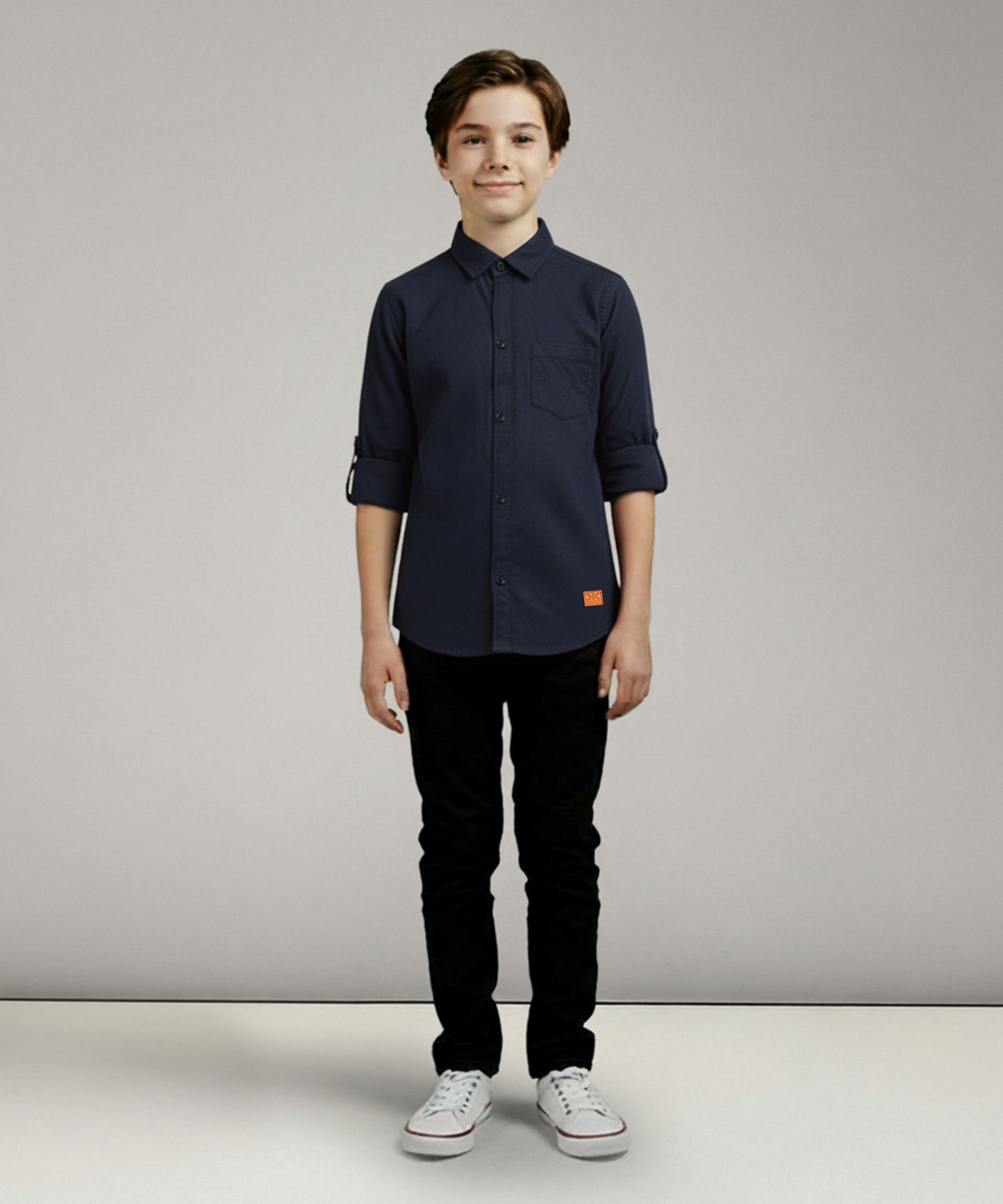 Image of KILLER Boys Solid Casual Blue Shirt