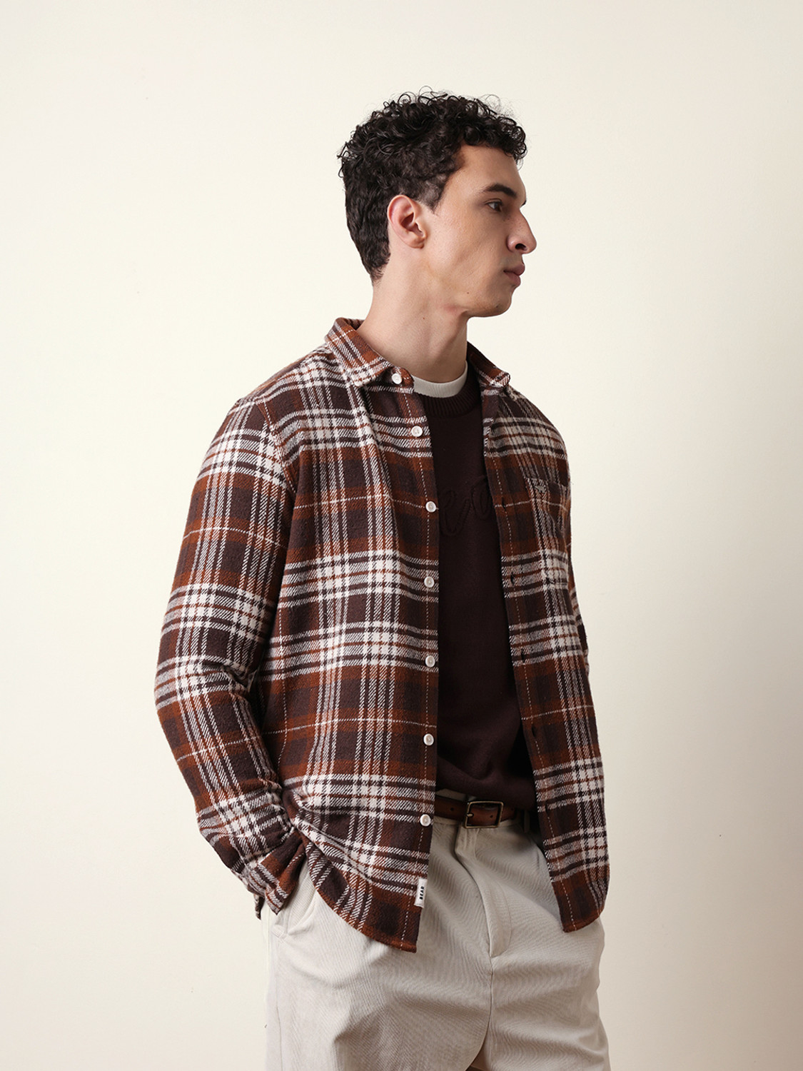 Image of THE BEAR HOUSE Men Checkered Casual Multicolor Shirt