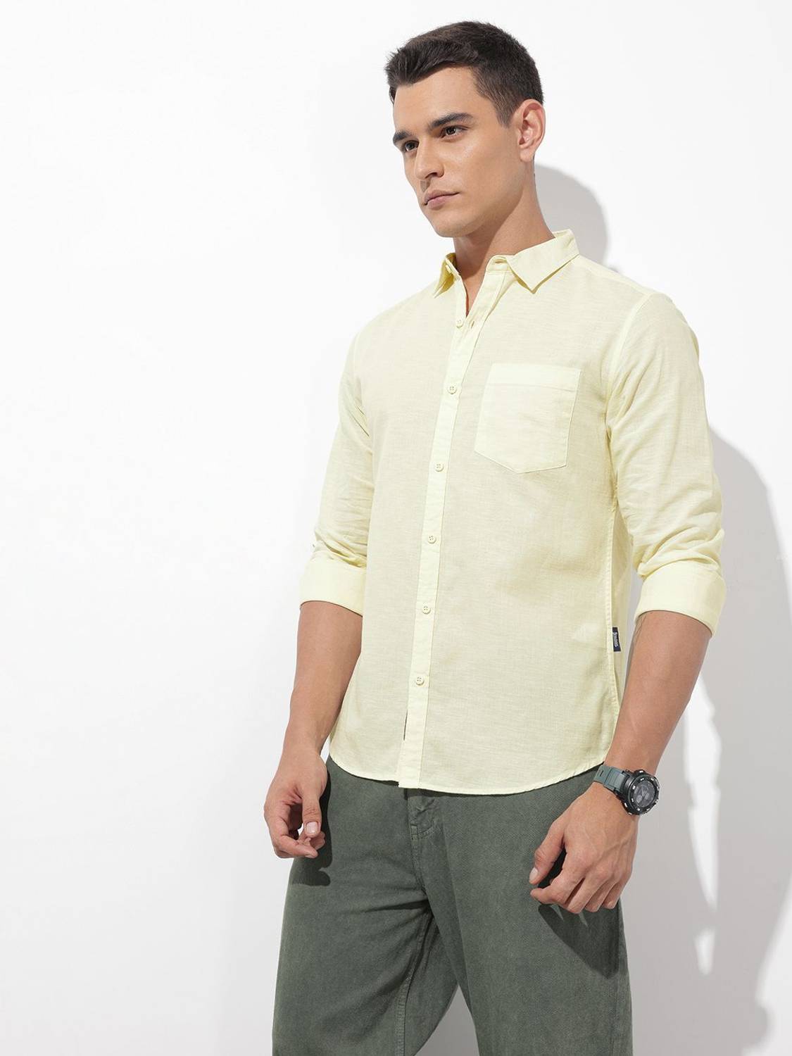 Roadster Men Yellow Casual Shirt - Image 5