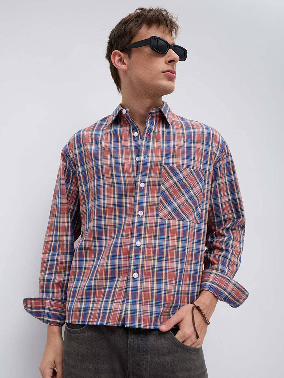 VASTRADO Men Checkered Multicolor Shirt - Image 5