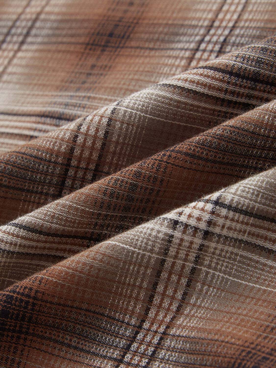 VASTRADO Men Checkered Casual Brown Shirt - Image 3