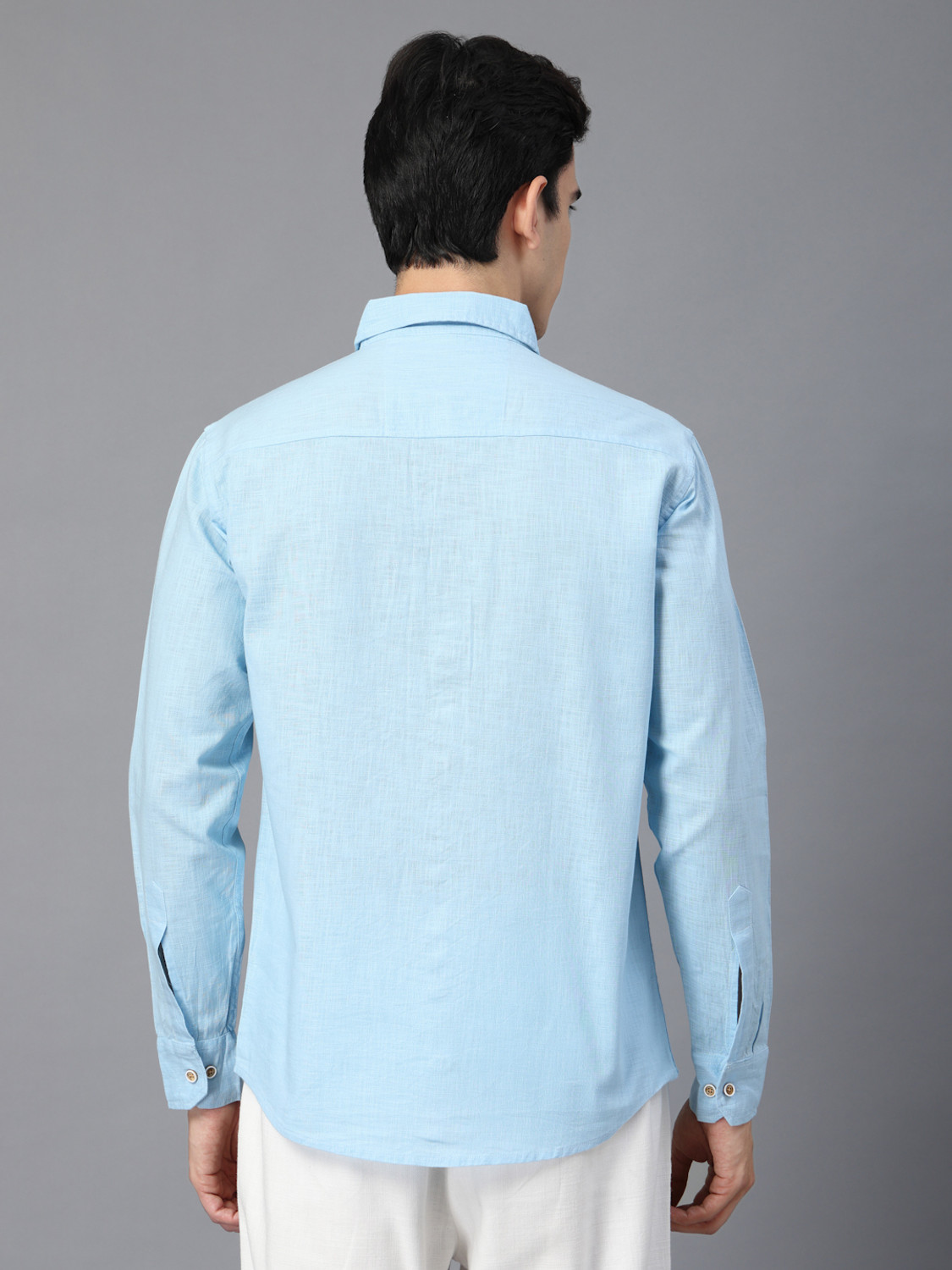 Image of Majestic Man Men Slim Fit Solid Spread Collar Casual Shirt