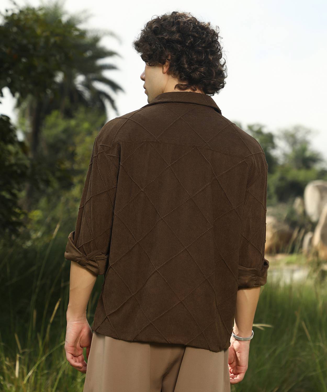 CAHOOT Men Solid Casual Brown Shirt - Image 4