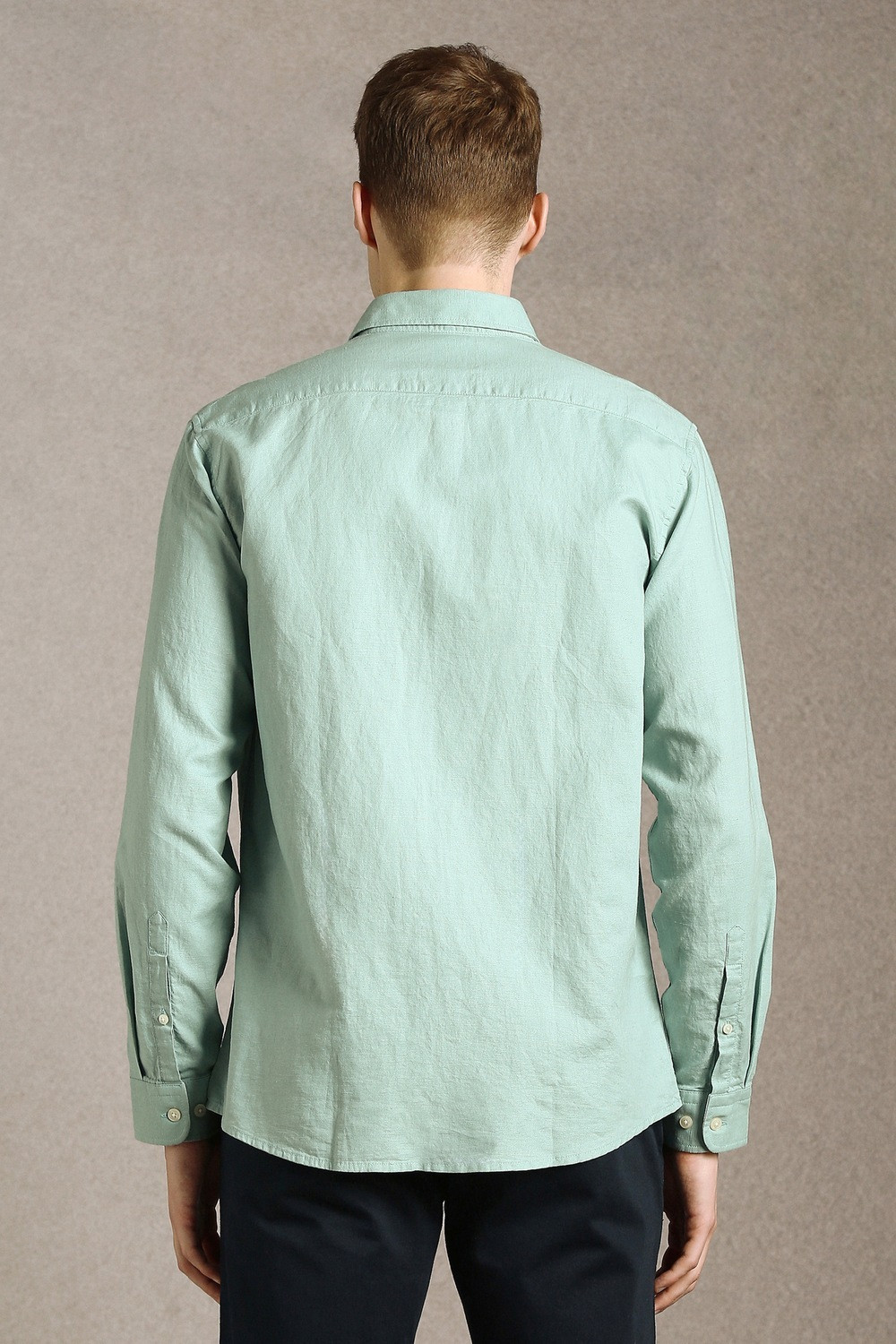 Image of LOUIS PHILIPPE Men Slim Fit Solid Casual Shirt