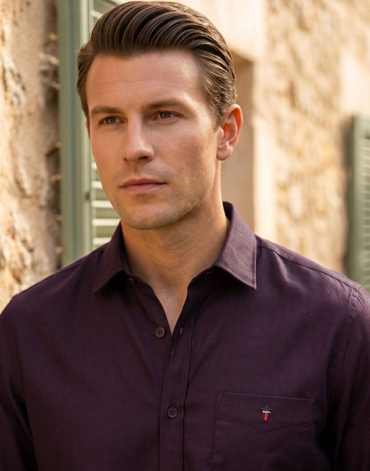 Louis Philippe Men Purple Casual Shirt - Image 5
