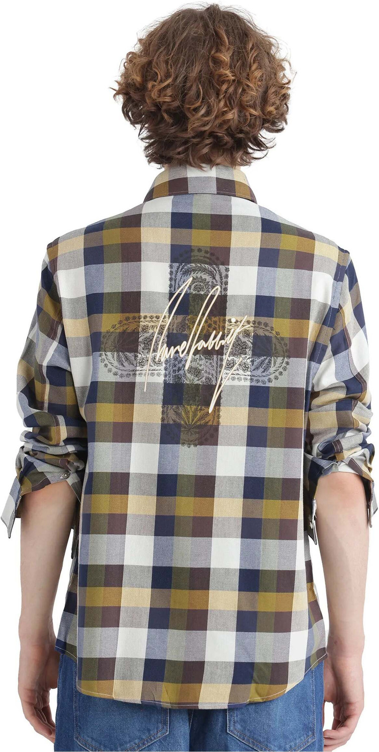 Image of RARE RABBIT Men Checkered Casual Multicolor Shirt