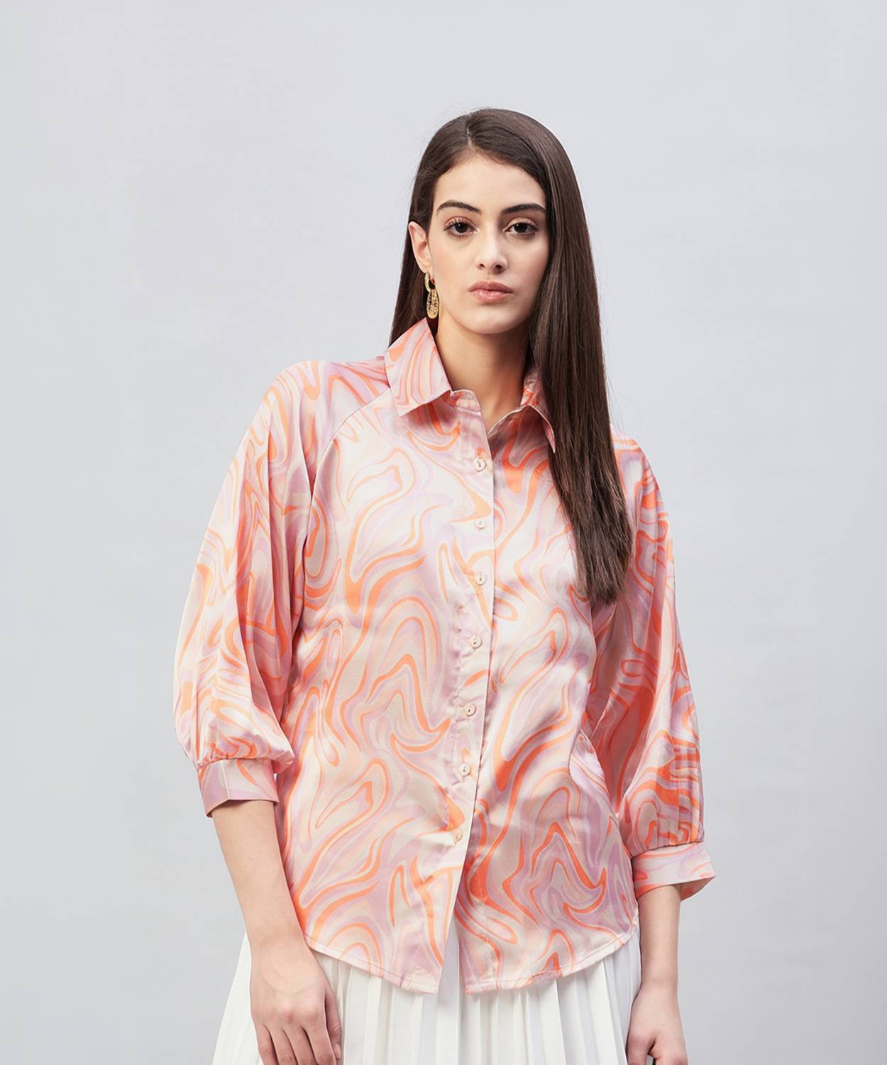CARLTON LONDON Women Striped Casual Pink Shirt