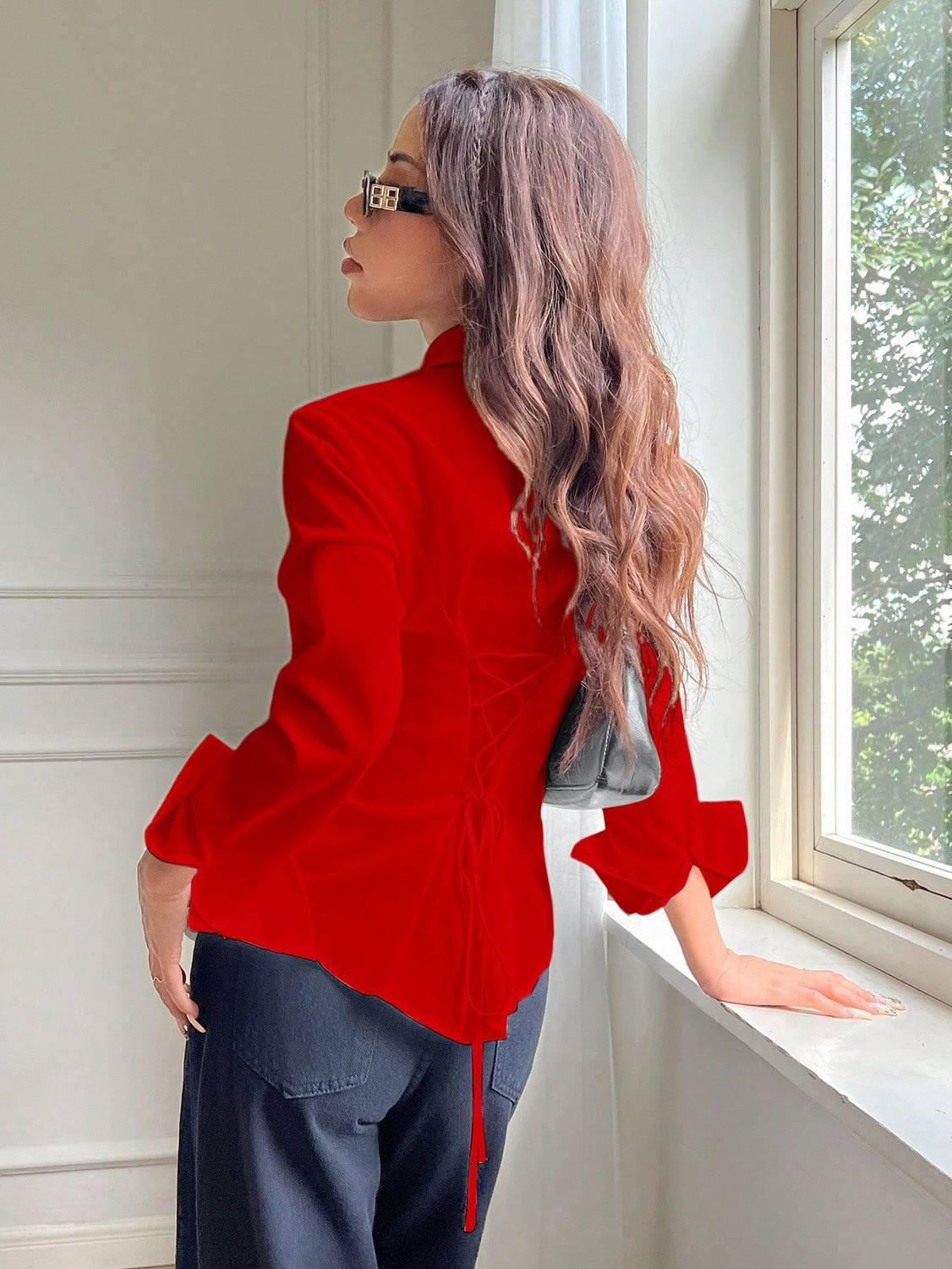 Image of Aahwan Women Solid Casual Red Shirt