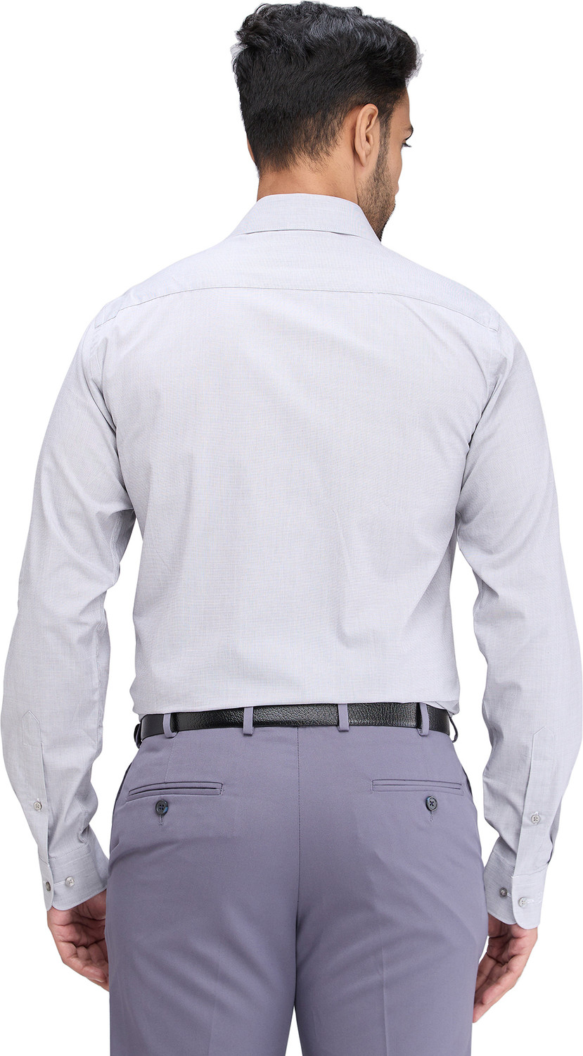Image of Raymond Men Solid Formal Grey Shirt