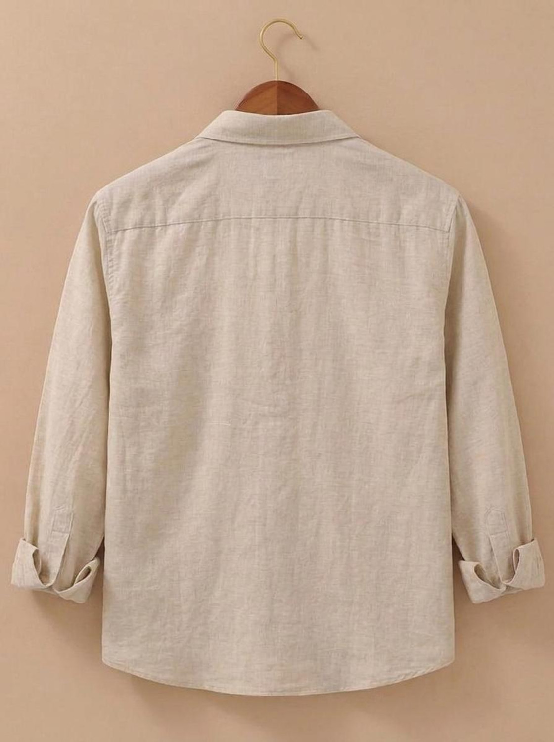 Image of DEARISE Men Checkered Casual Cream Shirt