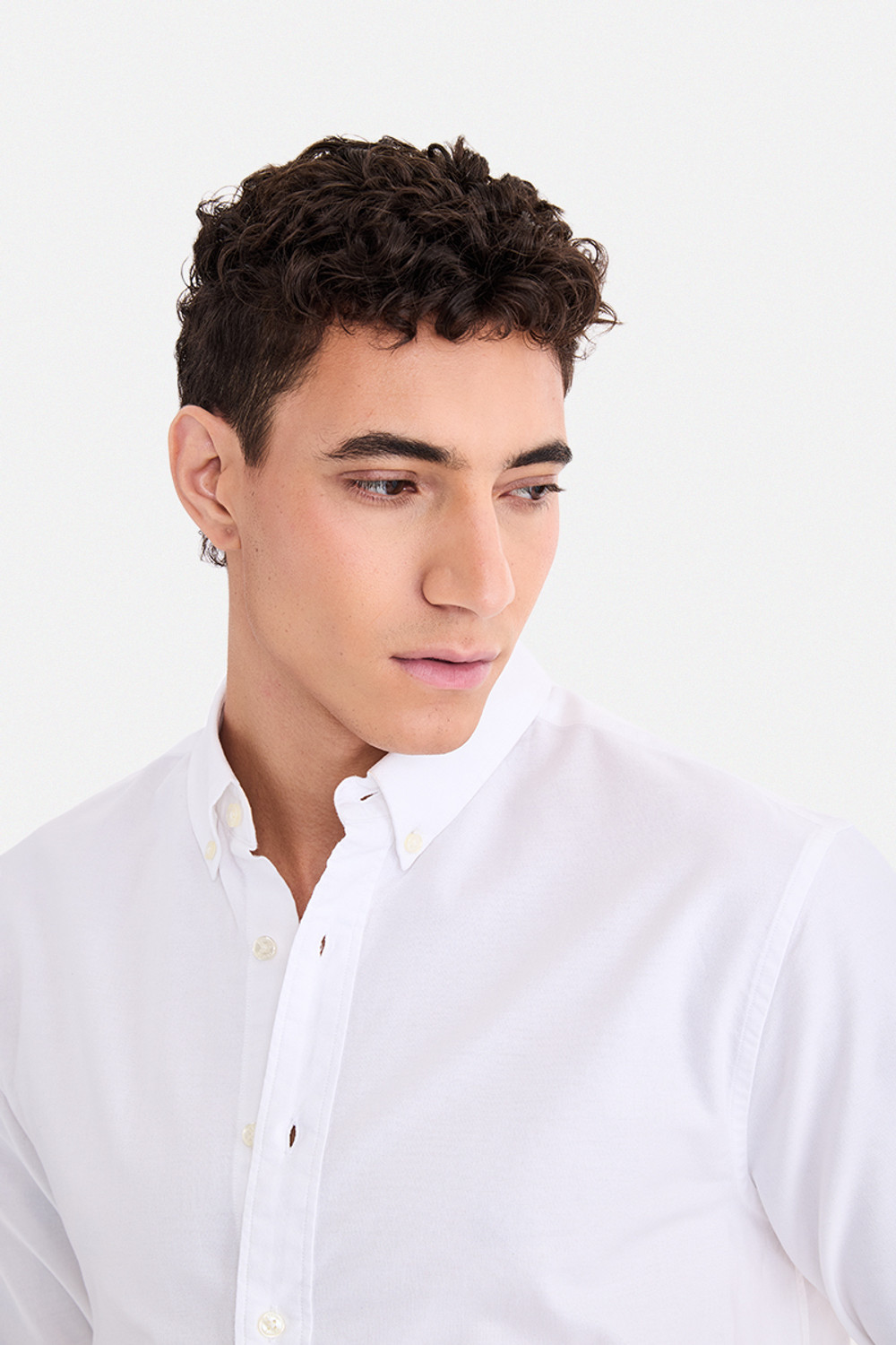 Image of Snitch Men Solid Casual White Shirt