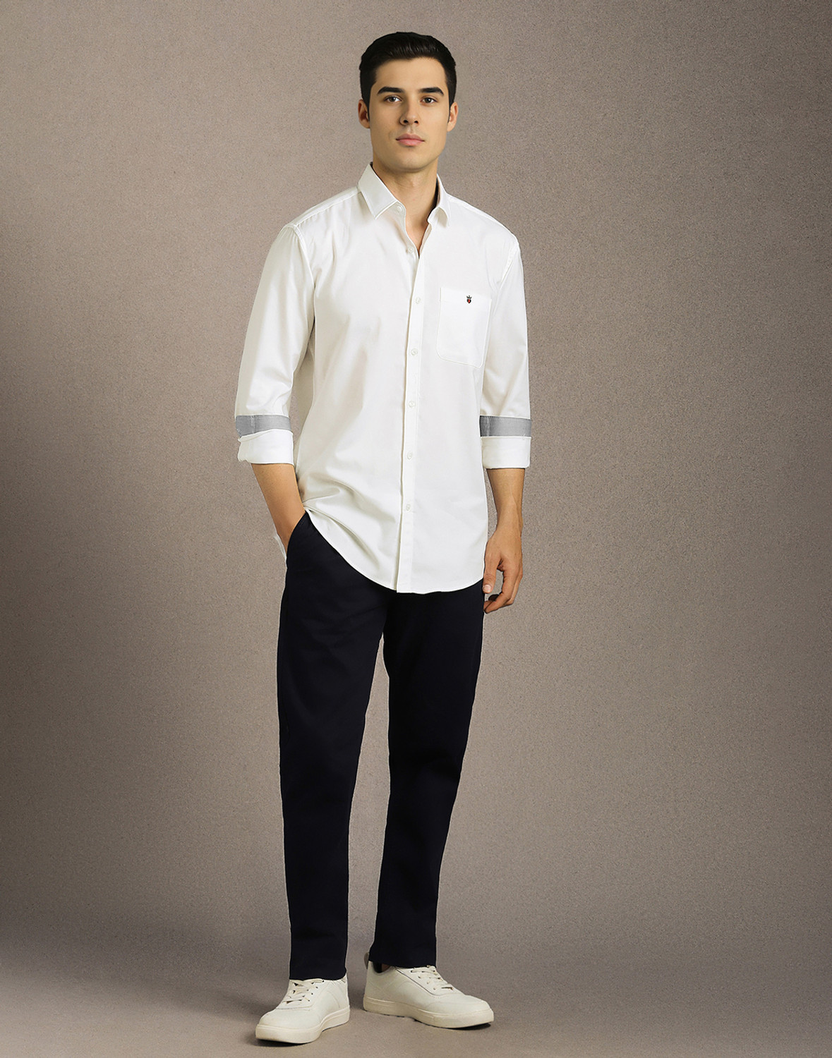 Image of Louis Philippe Sport Men Slim Fit Solid Casual Shirt