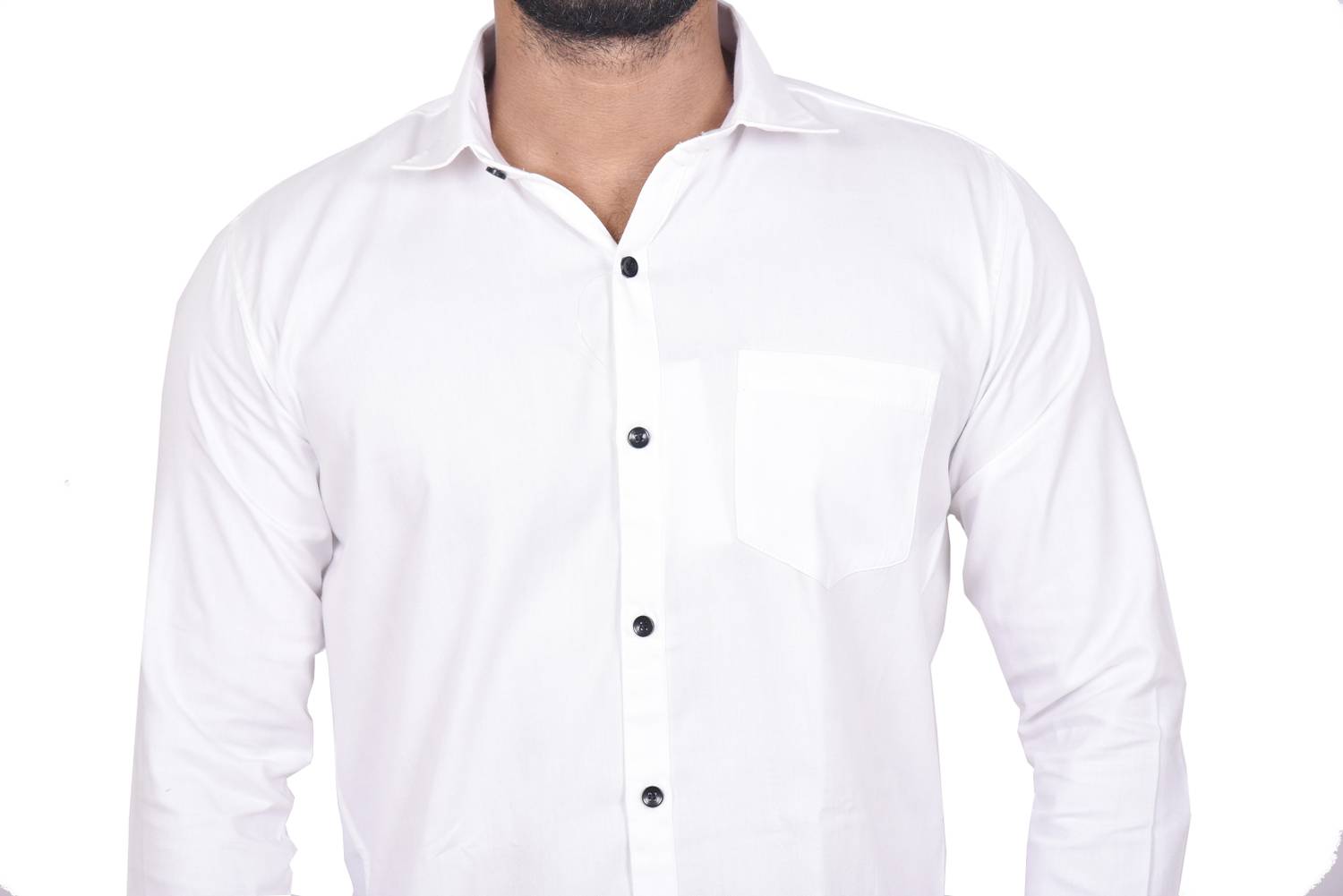 Z-NEX Men Solid Casual White Shirt - Buy Z-NEX Men Solid Casual
