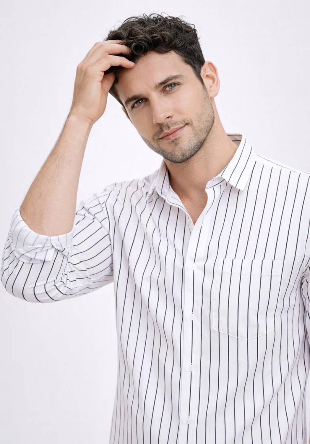 METRONAUT Men Slim Fit Striped Casual Shirt - Image 3