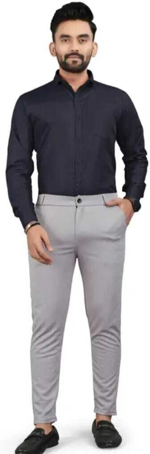 Image of bhiikassaddiyya Men Comfort Fit Solid Button Down Collar Casual Shirt