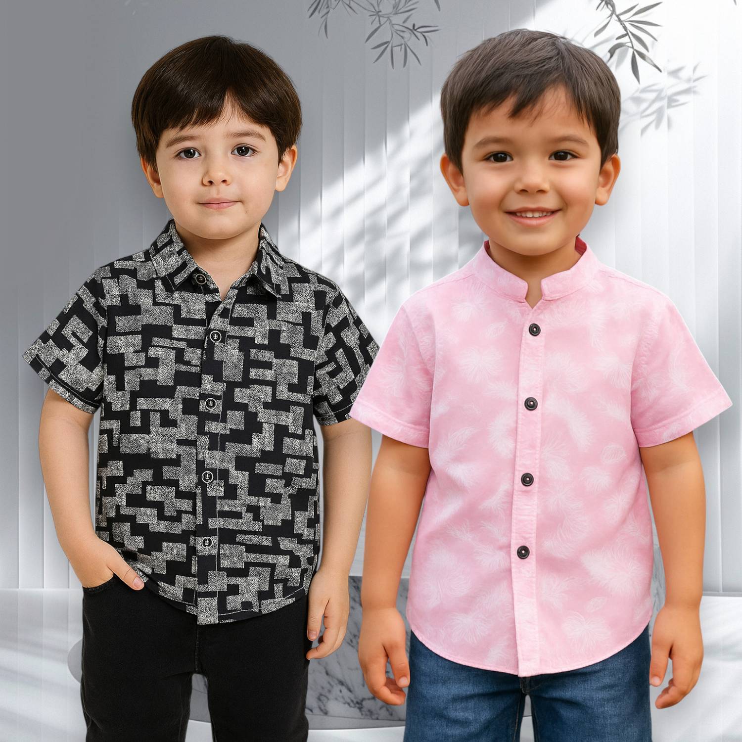 Apricot Boys Printed Casual Pink Shirt