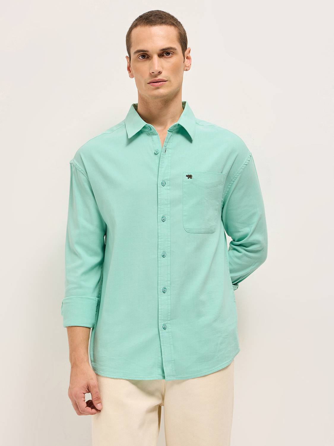 THE BEAR HOUSE Men Blue Casual Shirt
